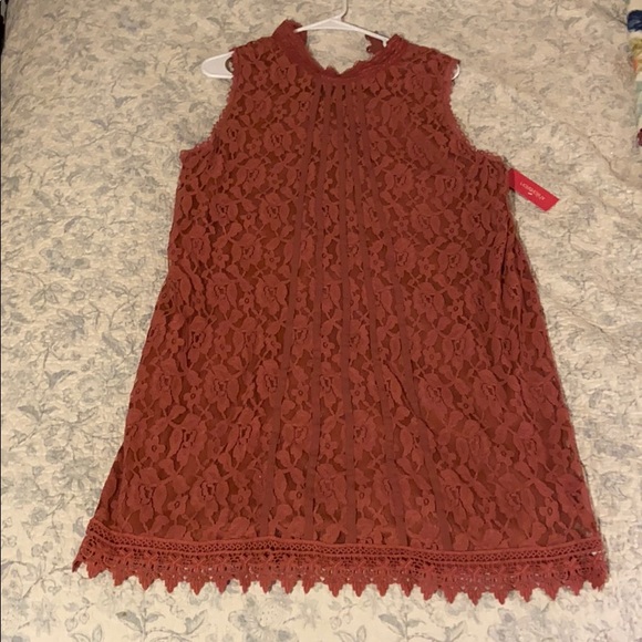 Xhilaration Dresses & Skirts - Xhilaration rust colored lace dress (NWT)